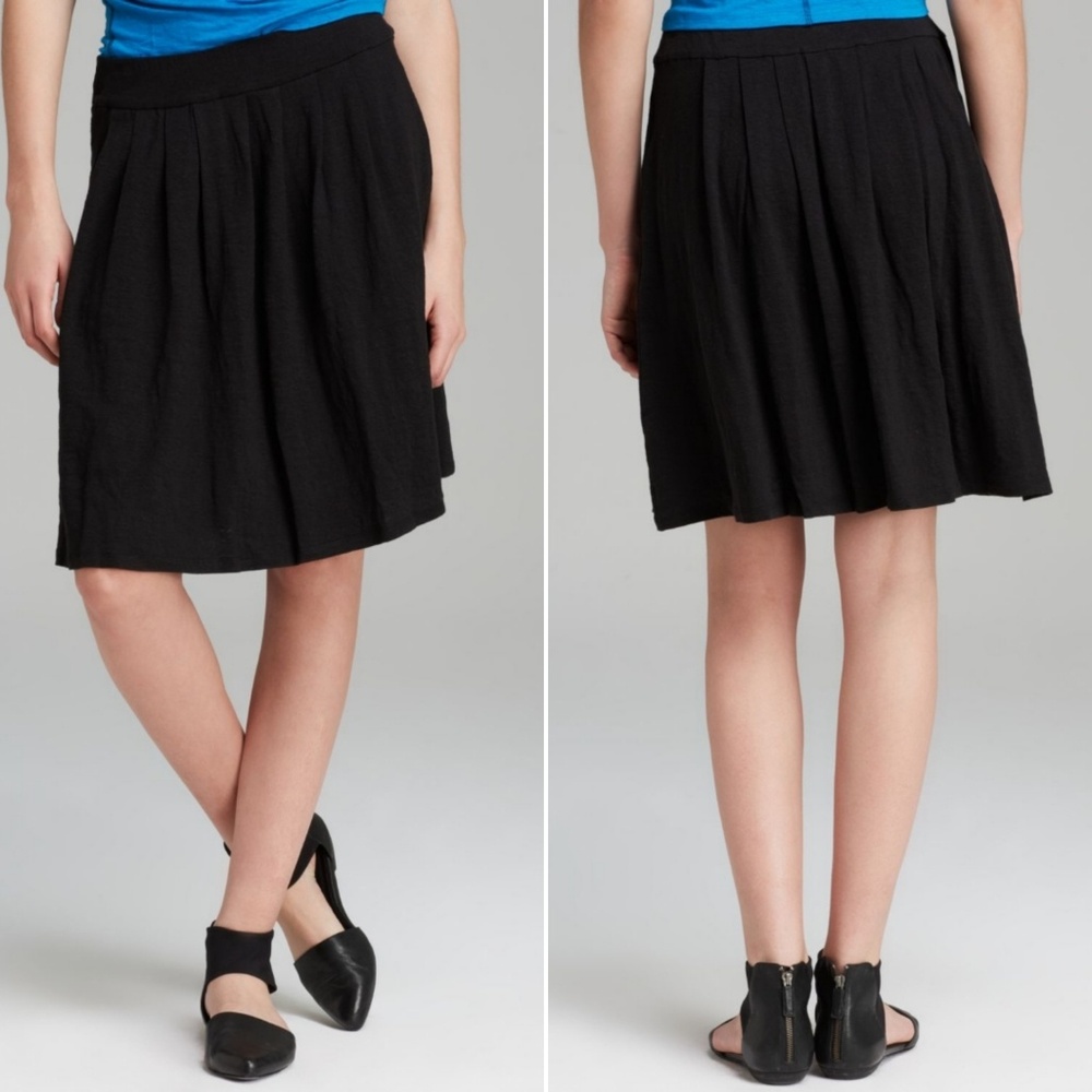 Eileen Fisher petite pleated viscose jersey skirt